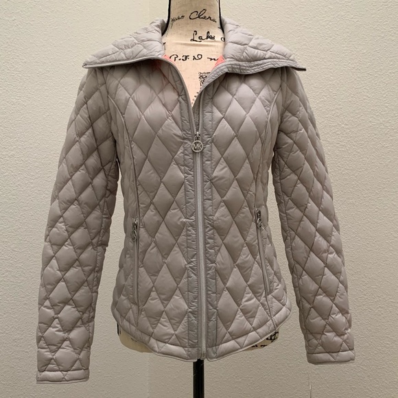 🆕 Michael Kors gray down puffer quilt jacket coat - Picture 5 of 5